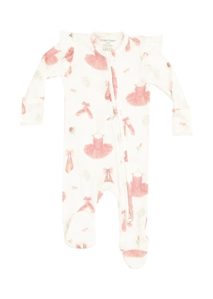 2-Way Ruffle Zipper Footie - Ballet Things