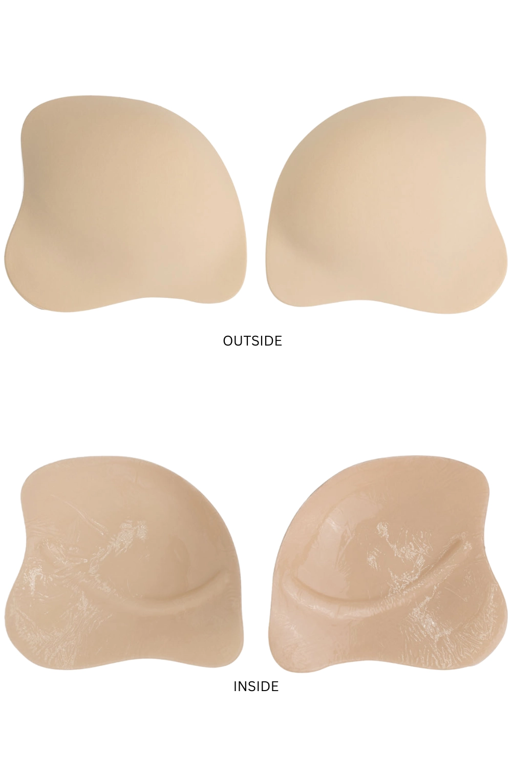 Adhesive Push-Up Cups in Beige