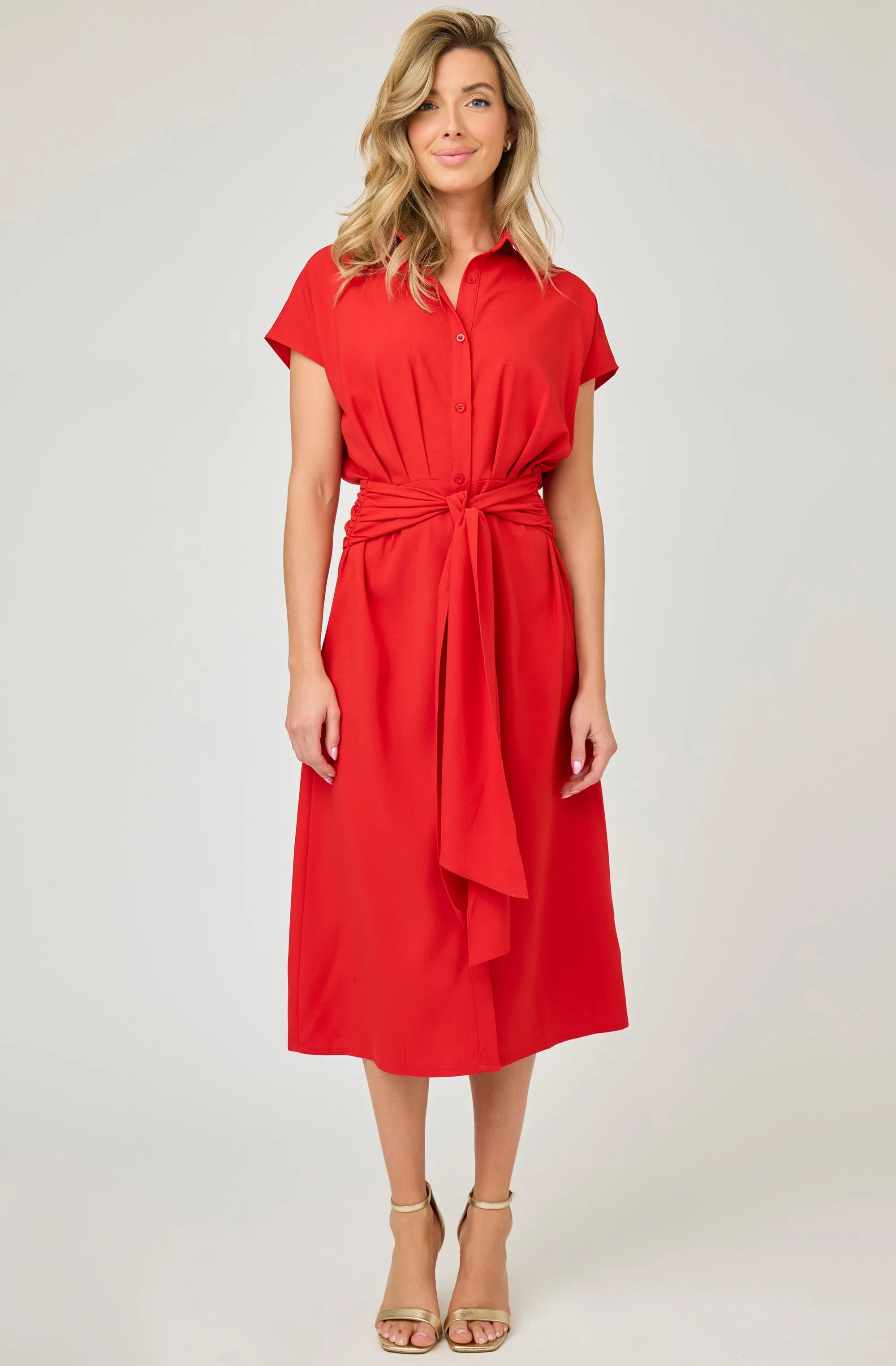 Belted Button-up dress