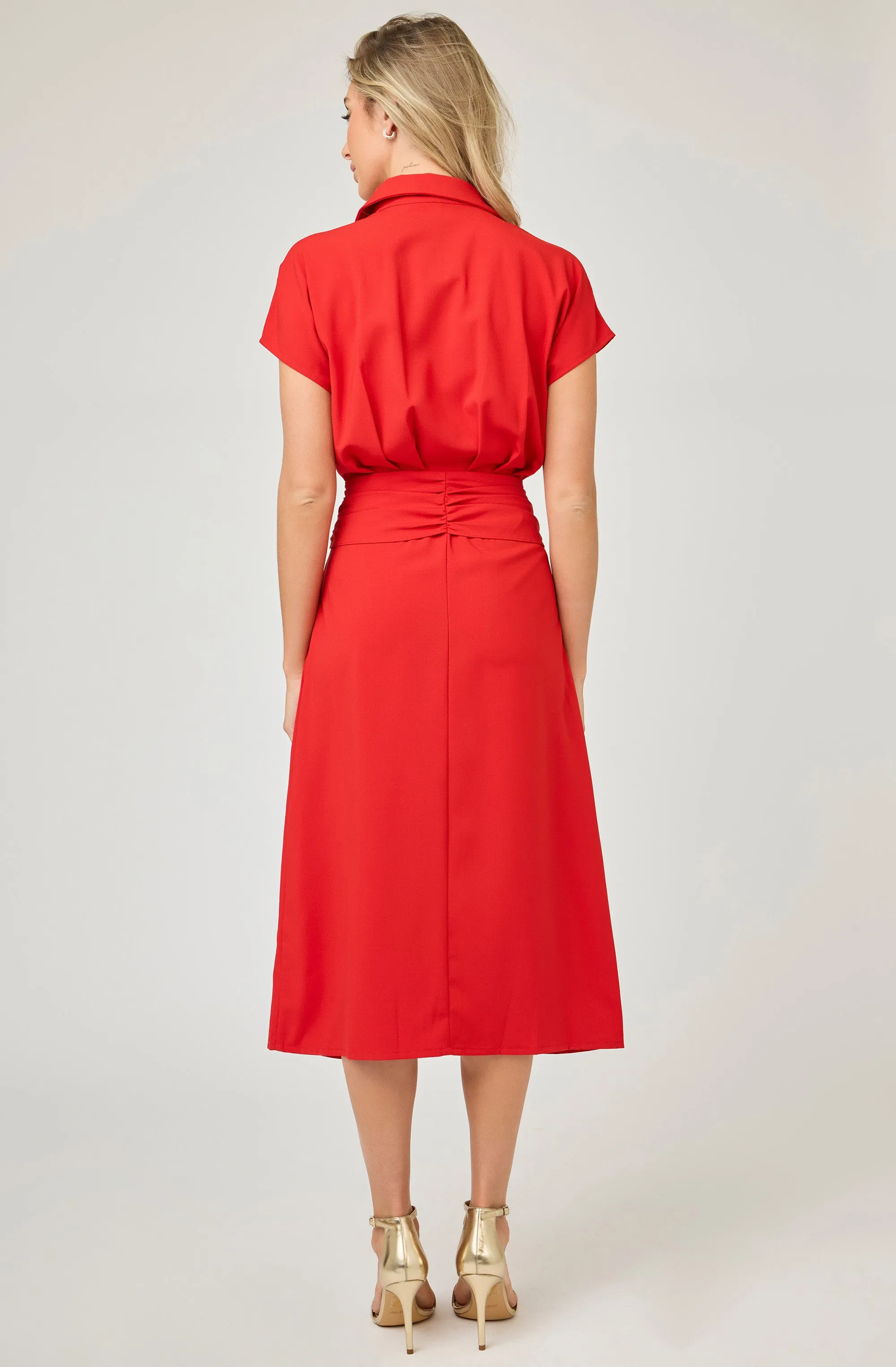 Belted Button-up dress