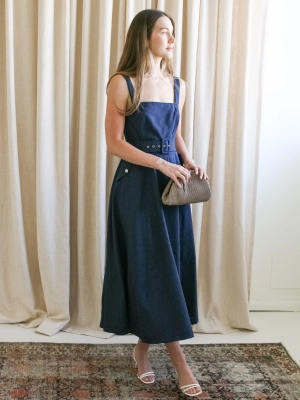 Bethany Belted Midi Dress