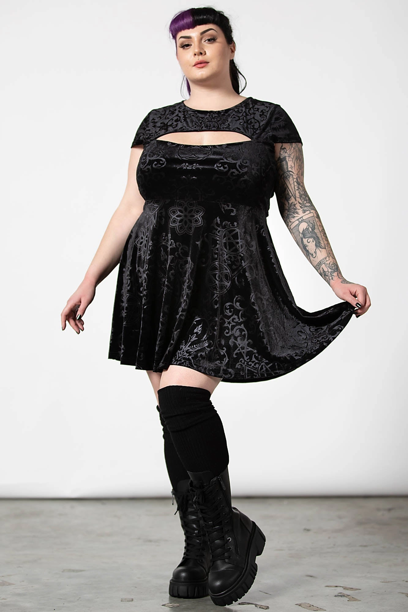 Blasphemia Keyhole Skater Dress