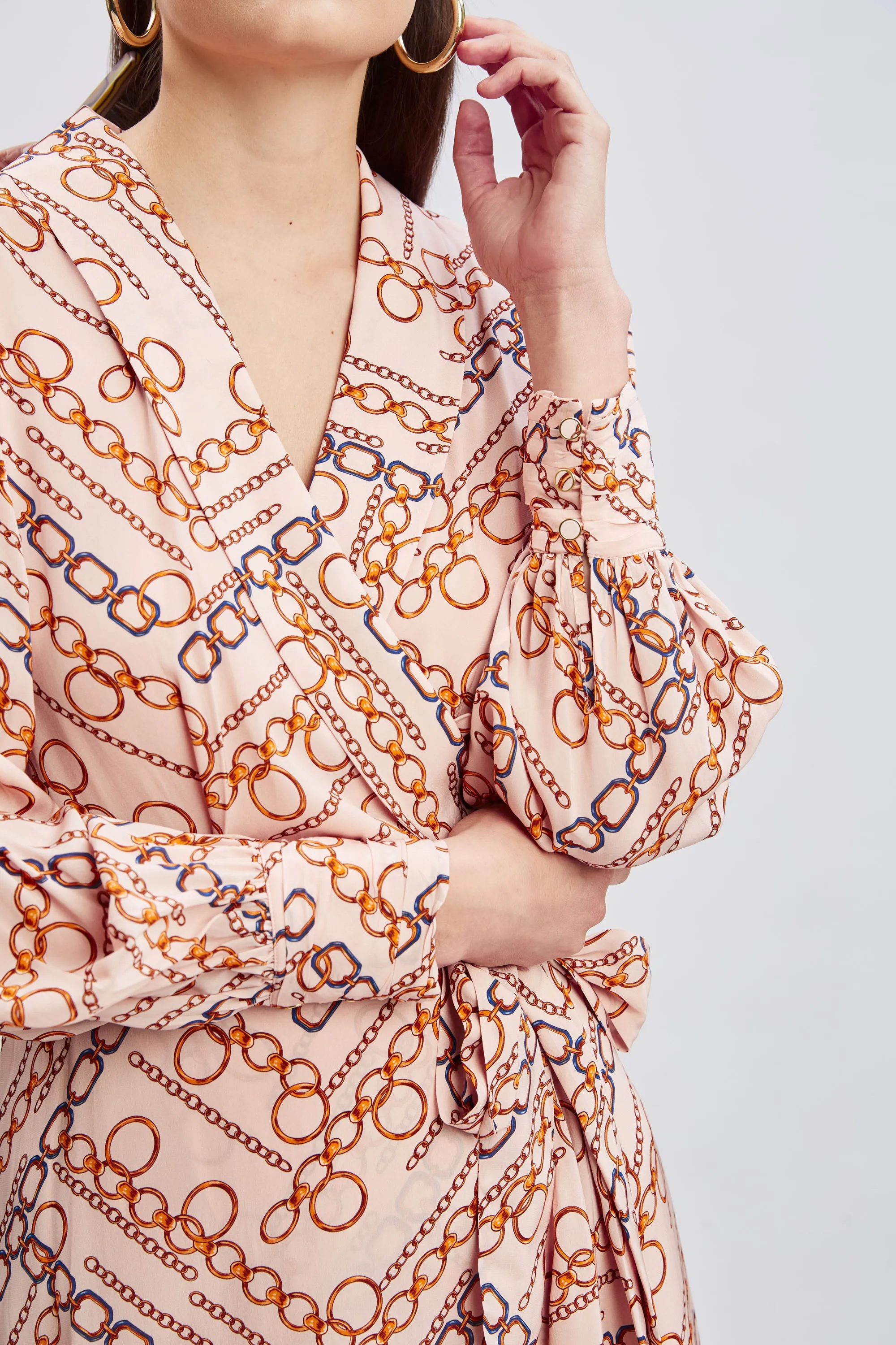 Chain Wrap Dress