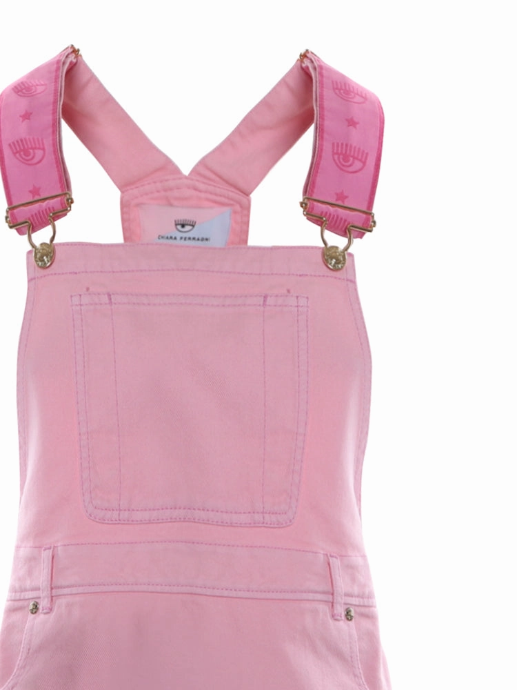 Chiara Ferragni Logo Printed Square-Neck Pinafore