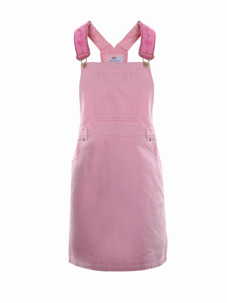 Chiara Ferragni Logo Printed Square-Neck Pinafore