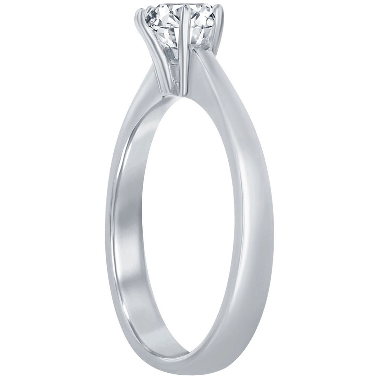 Classic Women's 5mm Solitaire CZ 6-prong Ring - W-2785
