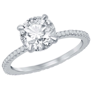 Classic Women's 8mm Round CZ Micro Pave Band Ring - W-2852
