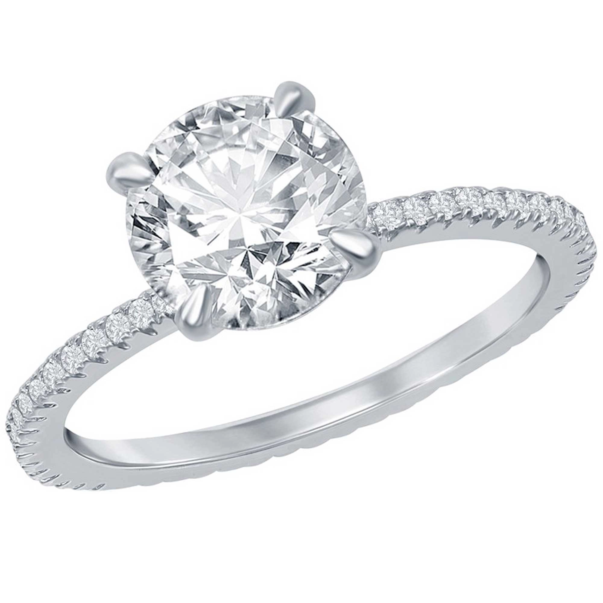 Classic Women's 8mm Round CZ Micro Pave Band Ring - W-2852