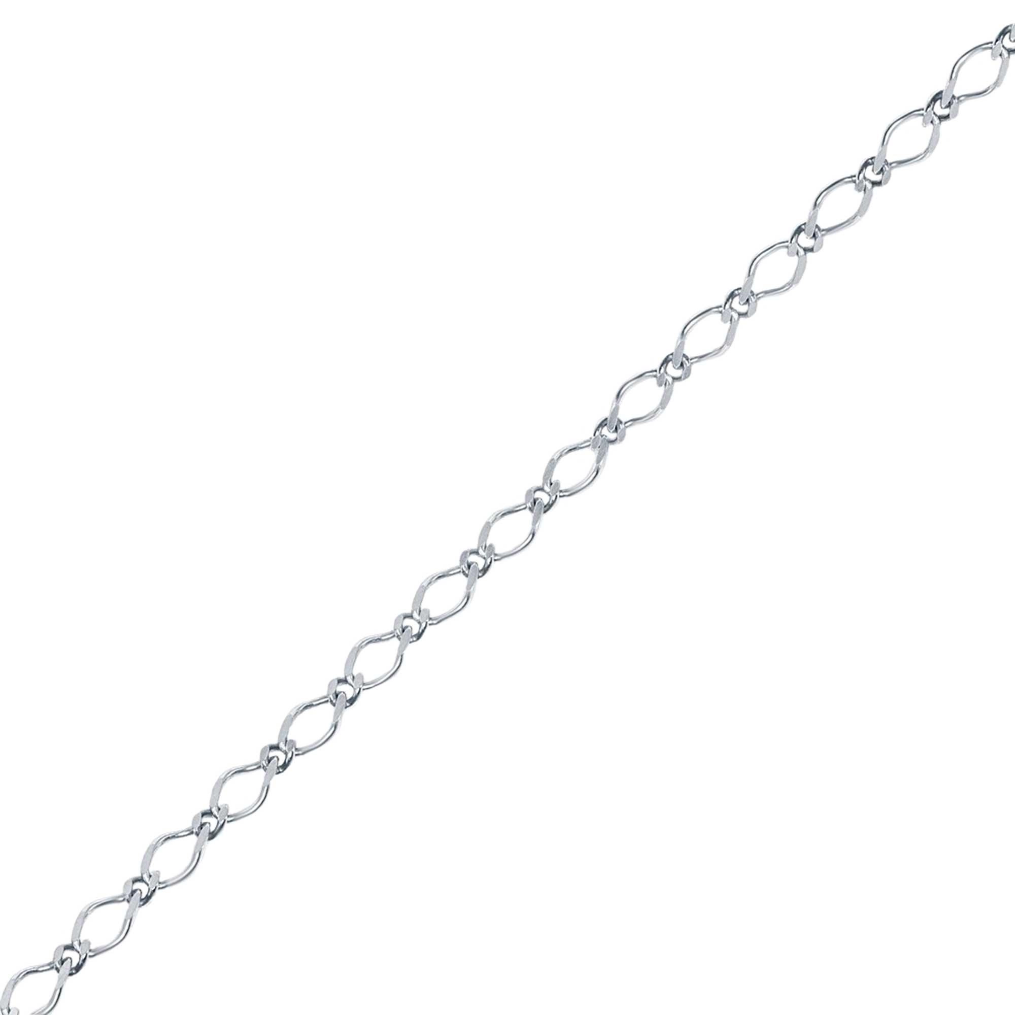 Classic Women's Bracelet - Sterling Silver Flat Linked Spring Clasp, 7 Inch | Q-5342-7