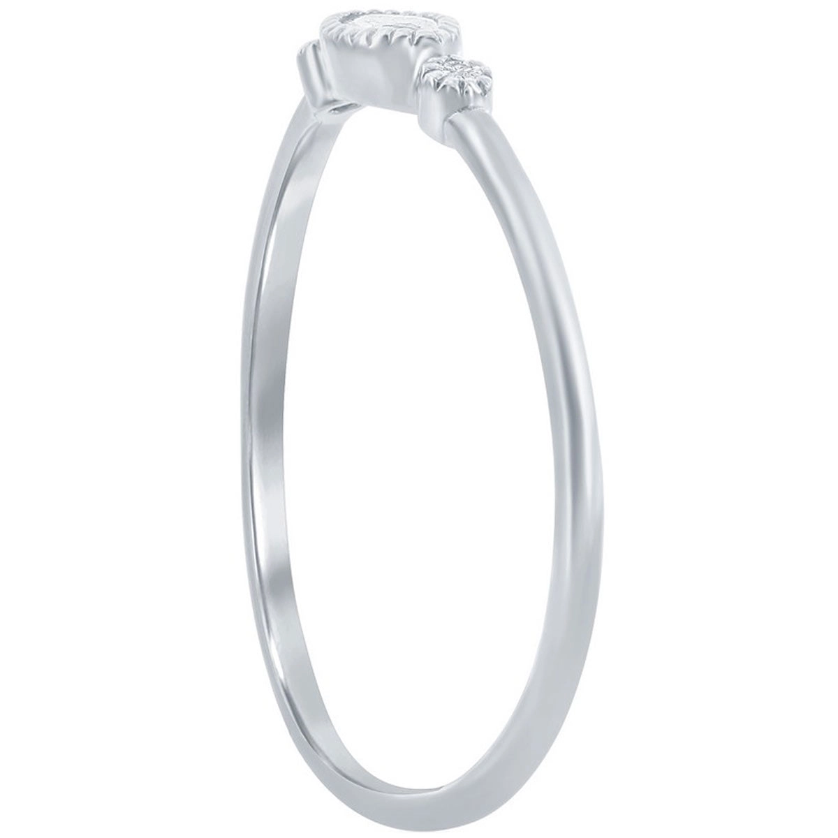 Classic Women's Marquise and Bezel-Set CZ Ring - W-2743