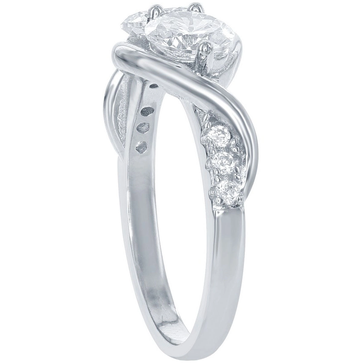Classic Women's Us2gether Two-Stone White CZ Ring - W-1670