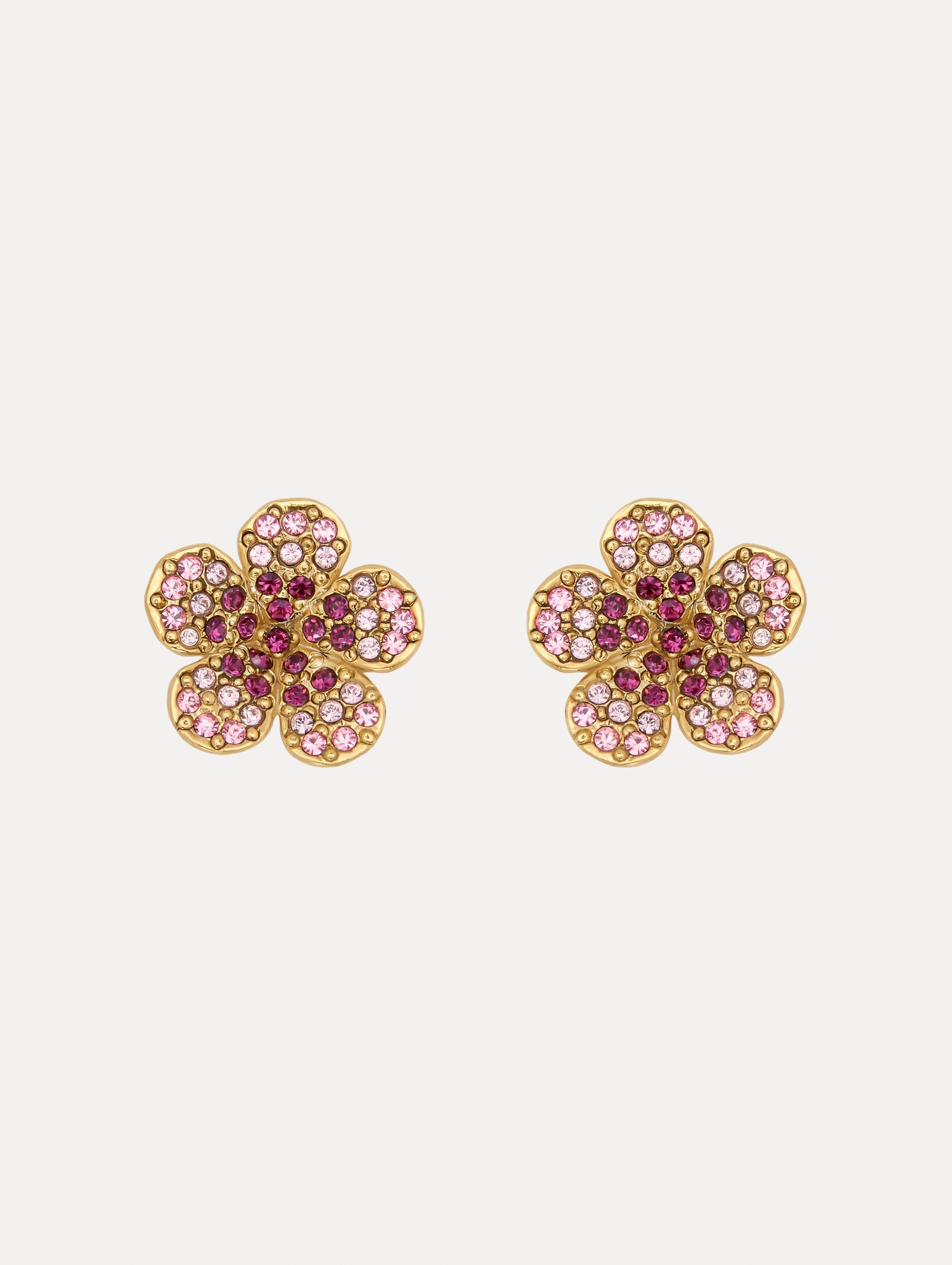 Crystal Flower Stud Earrings