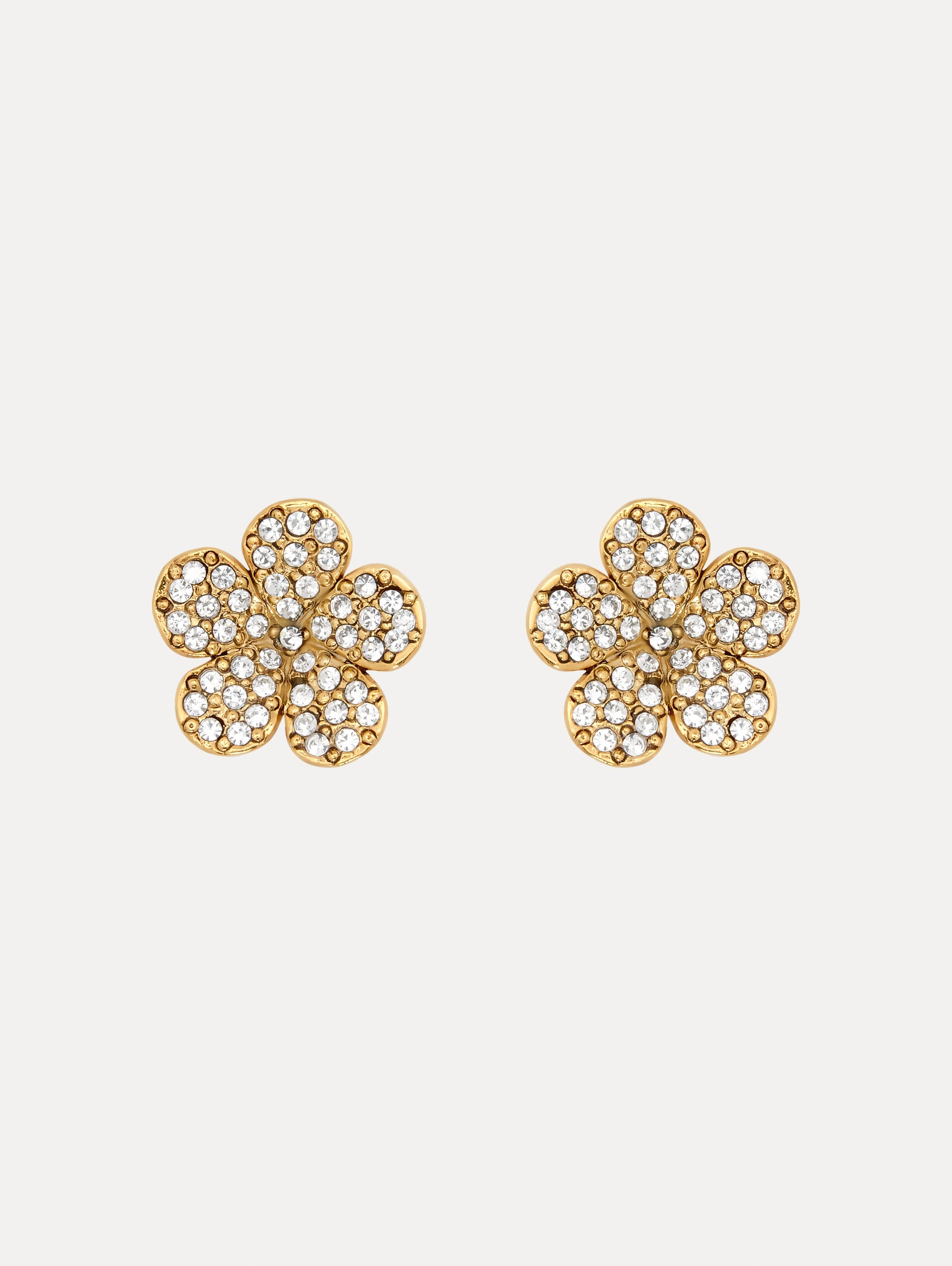 Crystal Flower Stud Earrings
