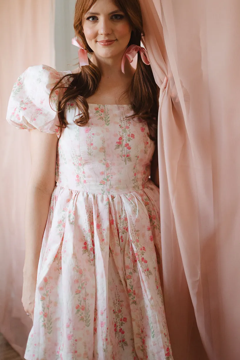 Cupcake Dress in Pink Floral - FINAL SALE