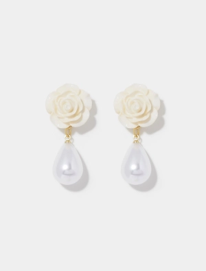 Fellie Flower Pearl Earrings