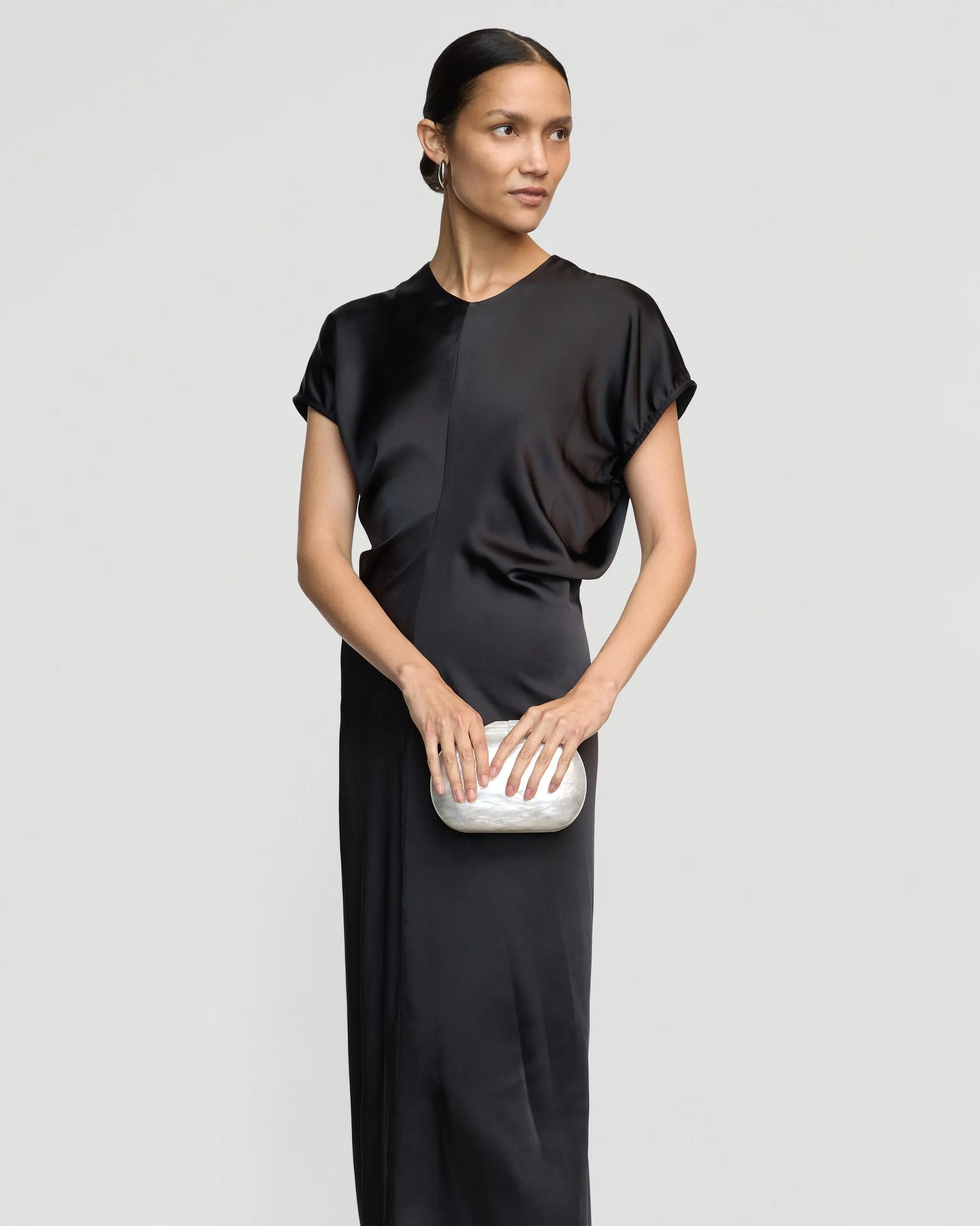 Fiona Curved-Shoulder Dress