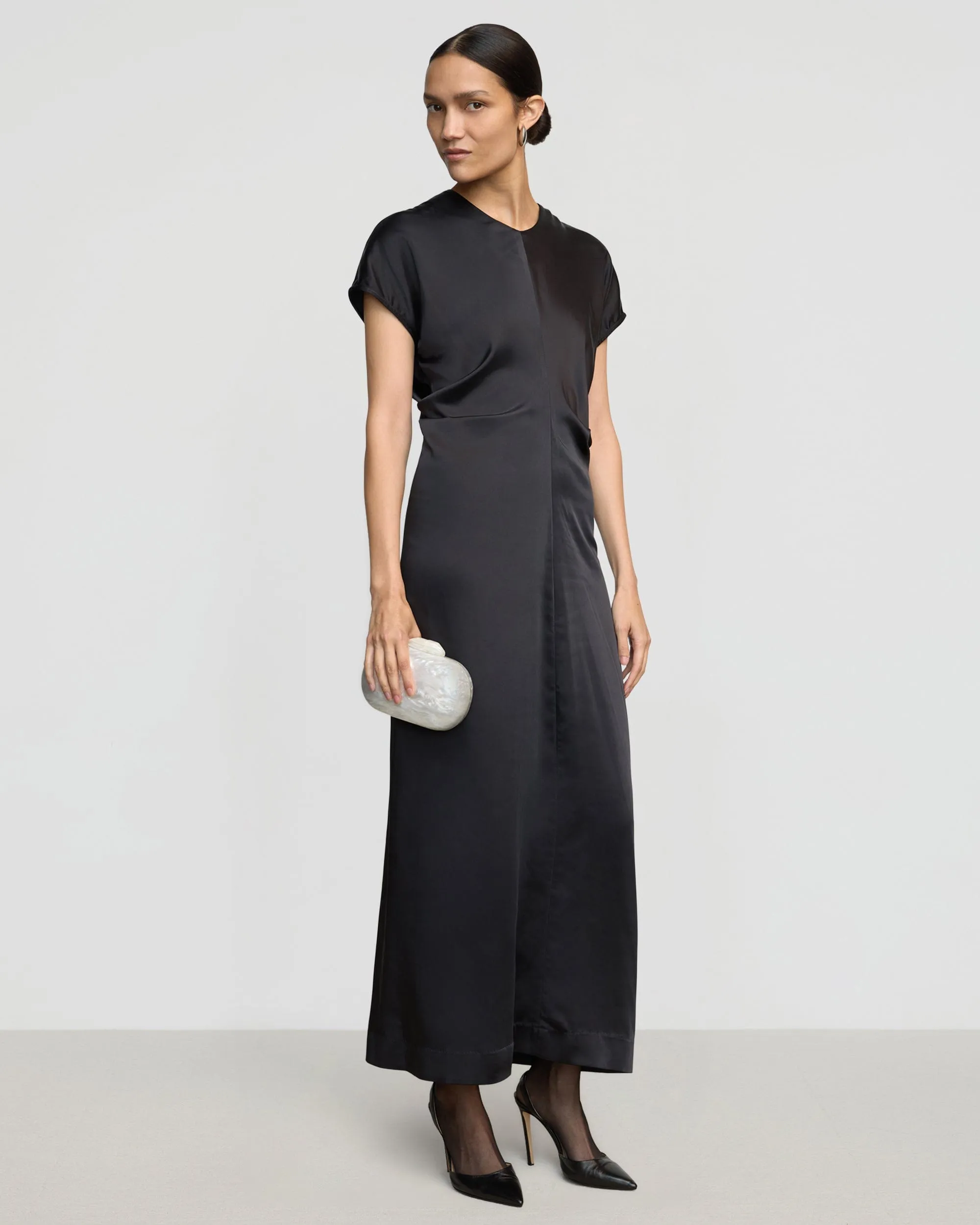 Fiona Curved-Shoulder Dress