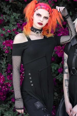 Hole Heartedly Bardot Top - Resurrect
