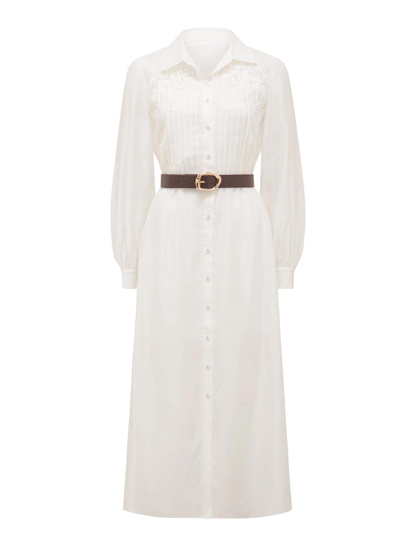 Janice Embroidery Belted Dress