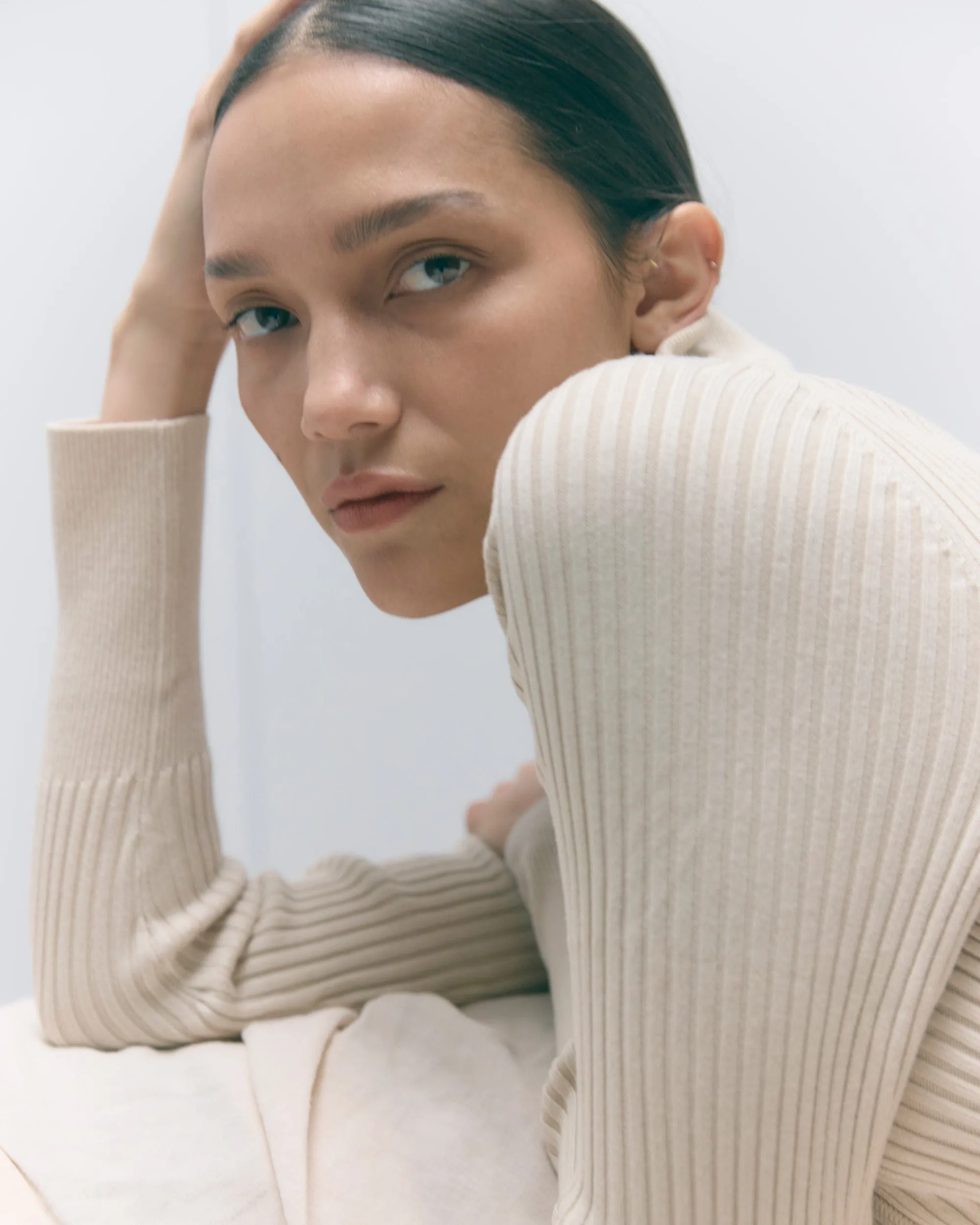 Janne Ribbed Two-Way Zip Sweater Dress