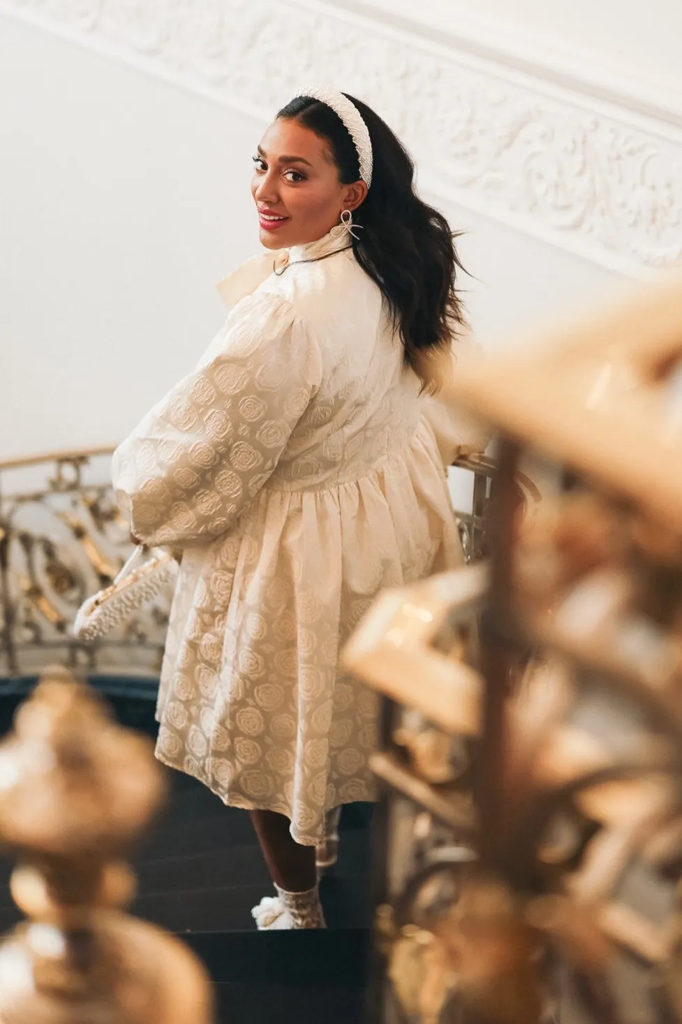 Mercedes Dress in Cream - FINAL SALE