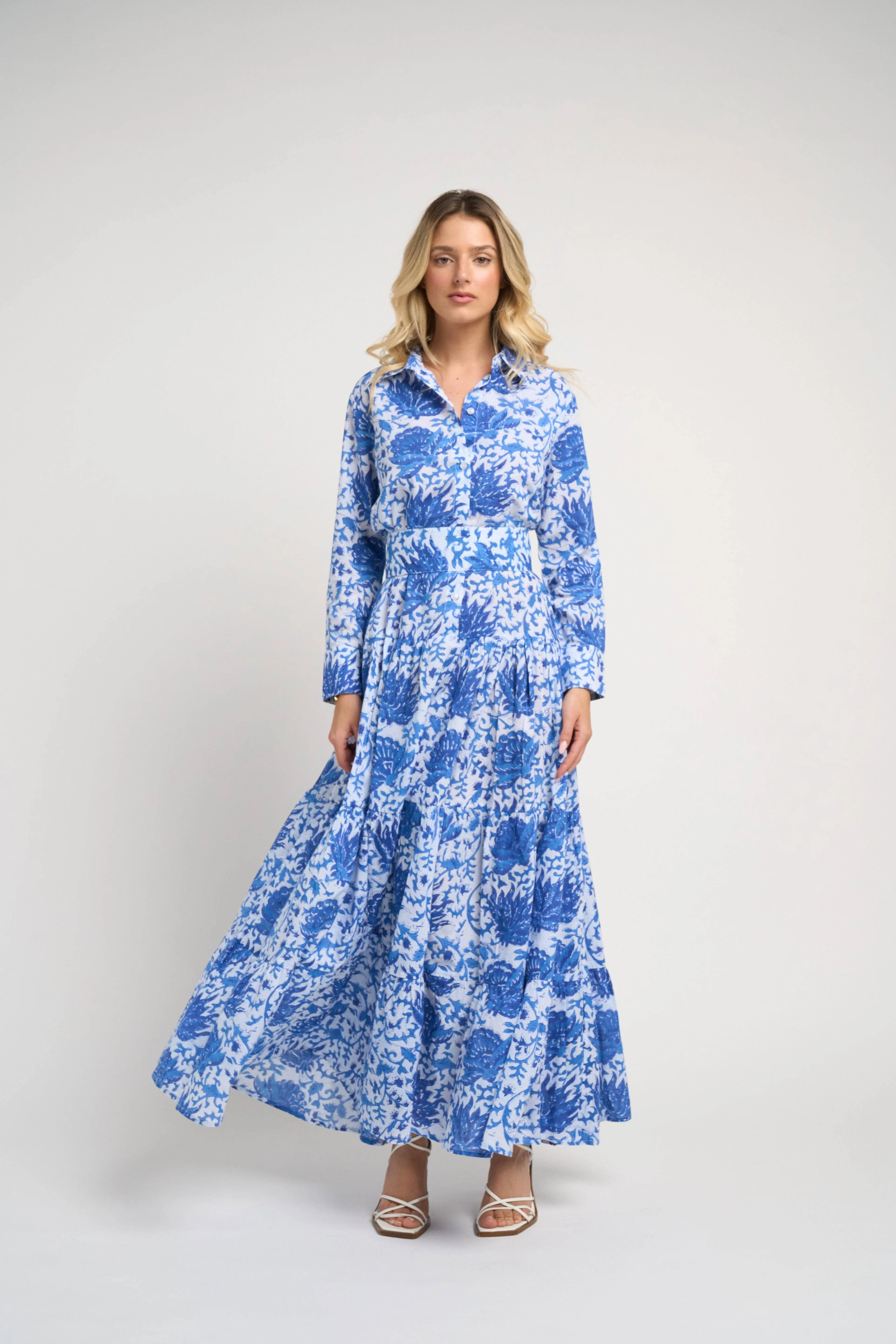 Meredith Floral Dress Blue
