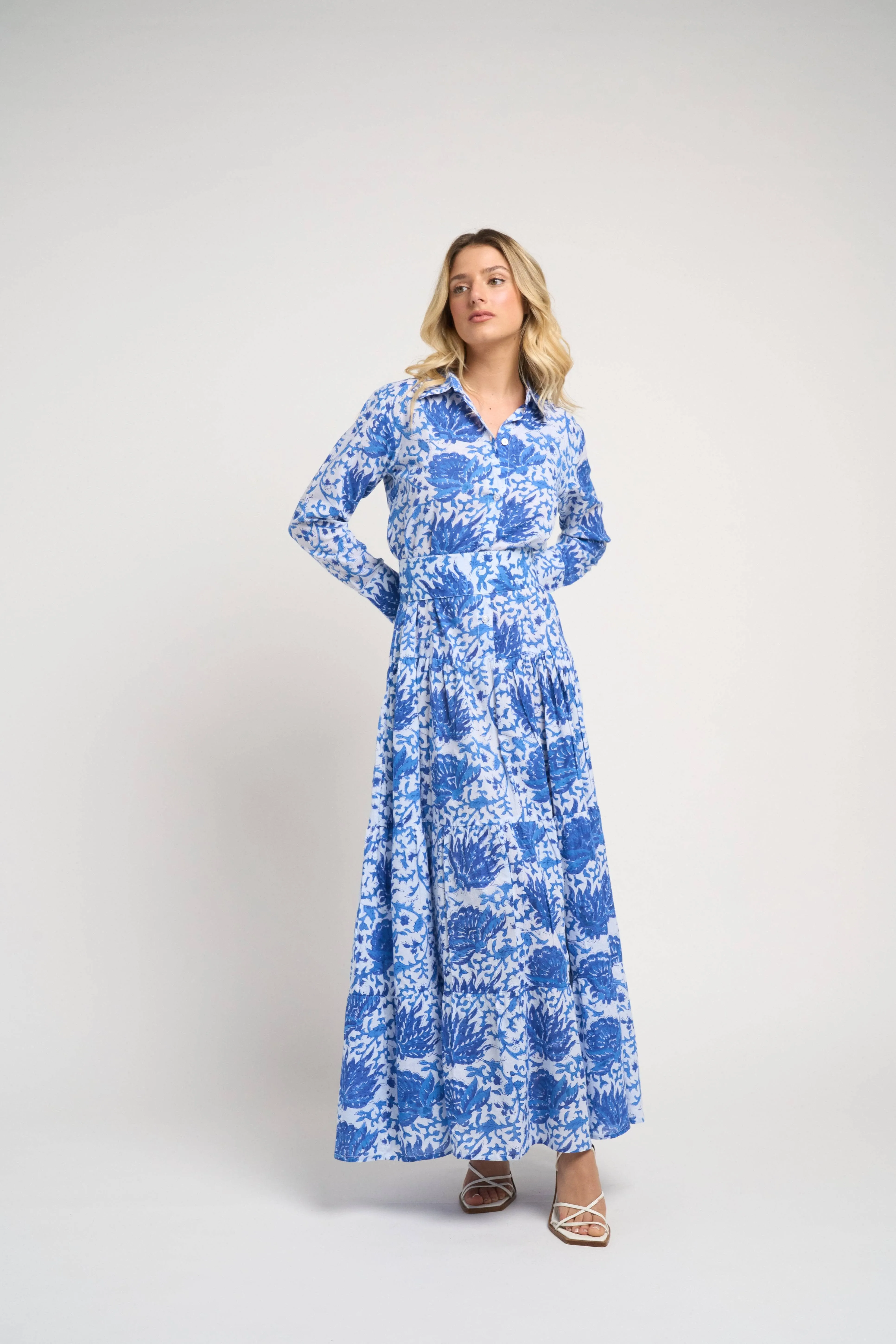 Meredith Floral Dress Blue