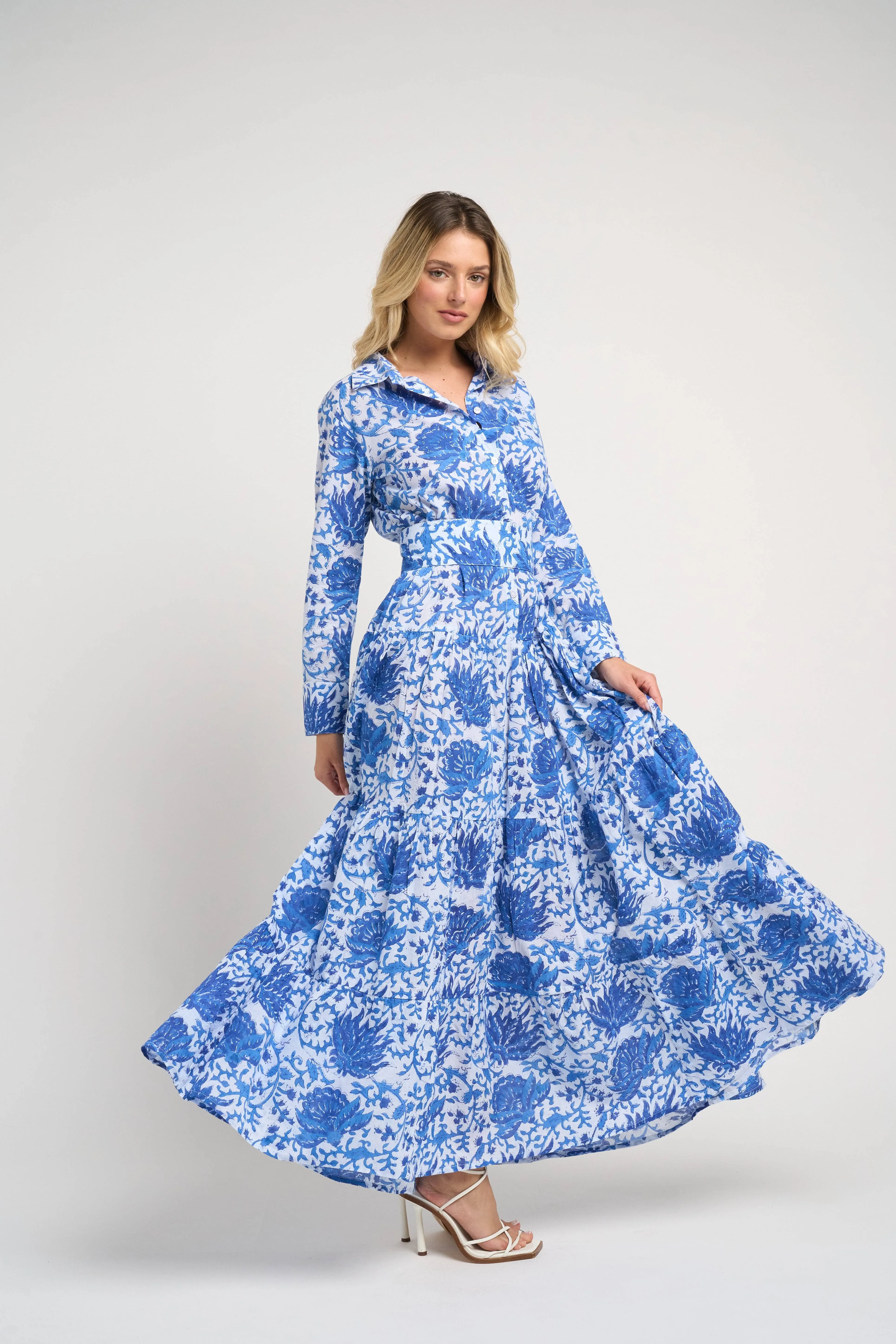 Meredith Floral Dress Blue