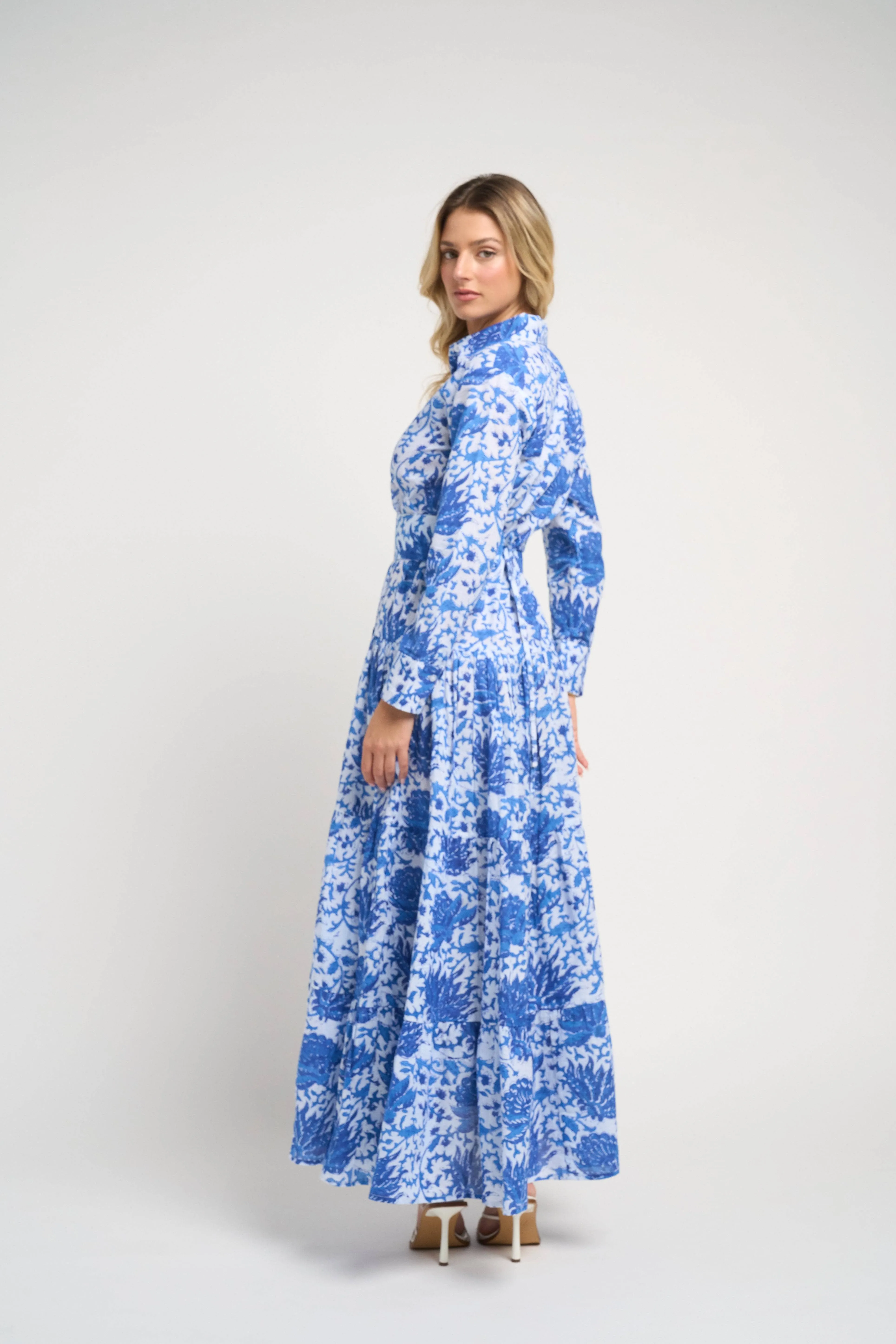 Meredith Floral Dress Blue