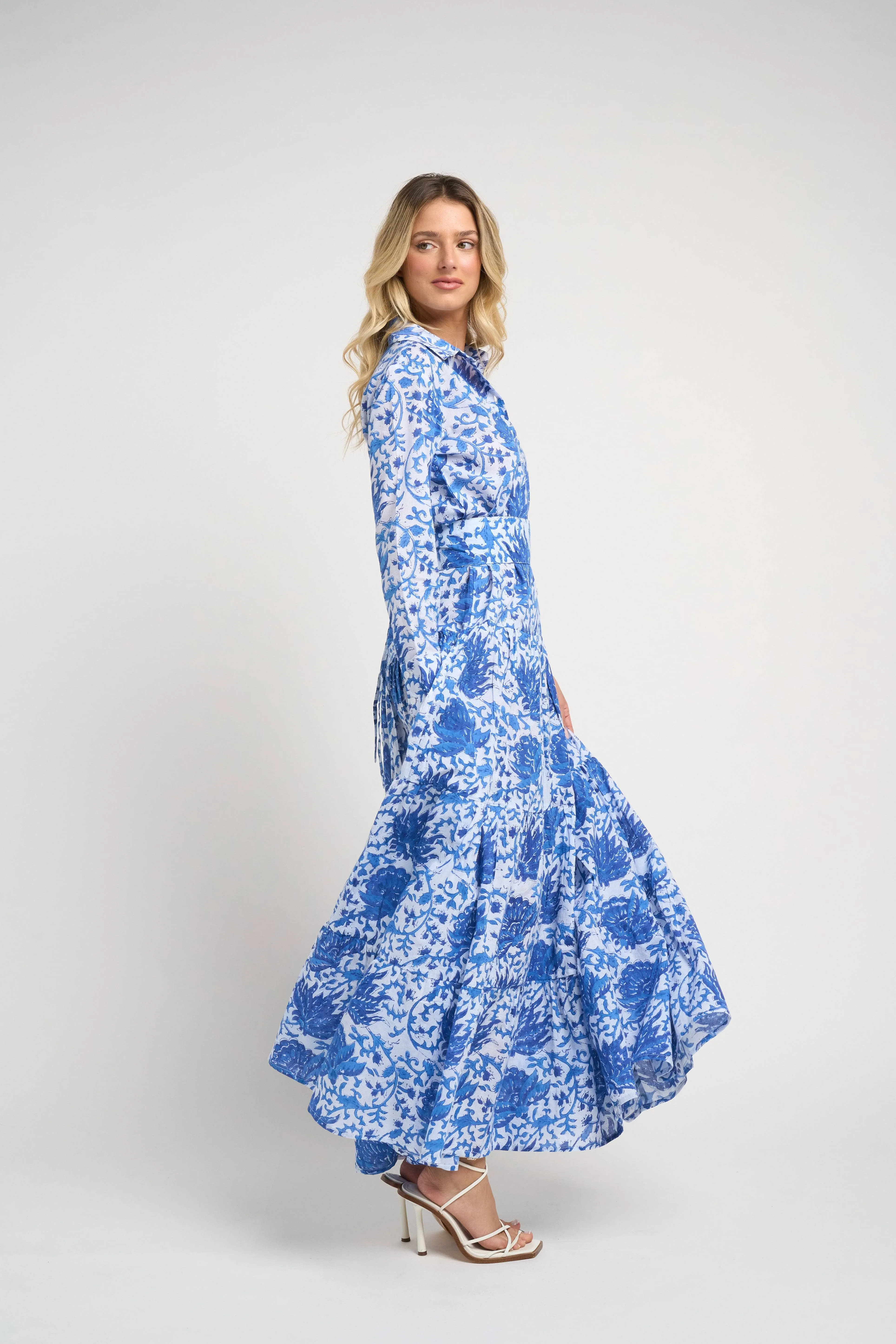 Meredith Floral Dress Blue