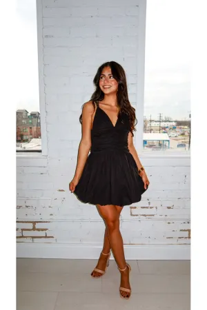 Mila Double Tie Bubble Mini Dress