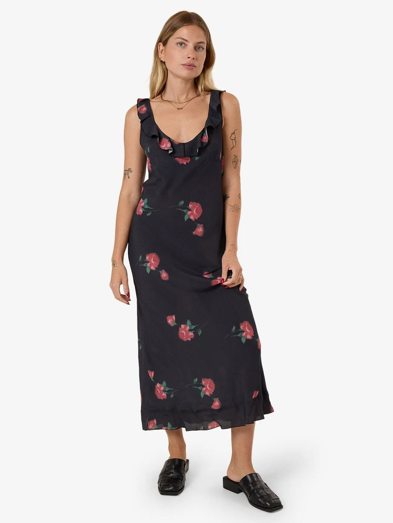 No Promises Juliette Midi Dress - Black