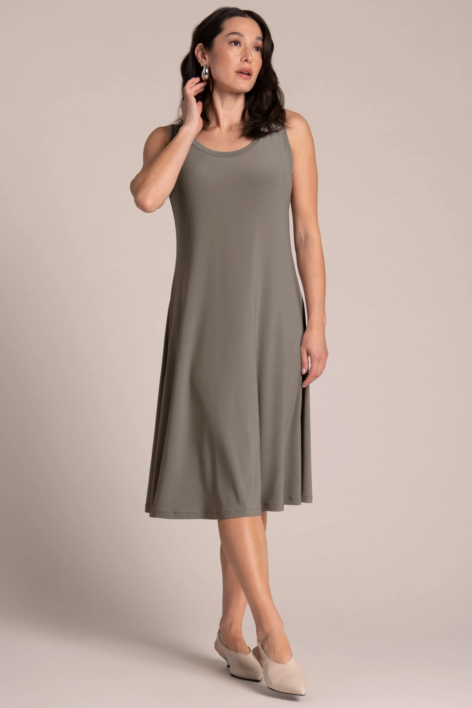 Nu Tank Dress Short | Taupe