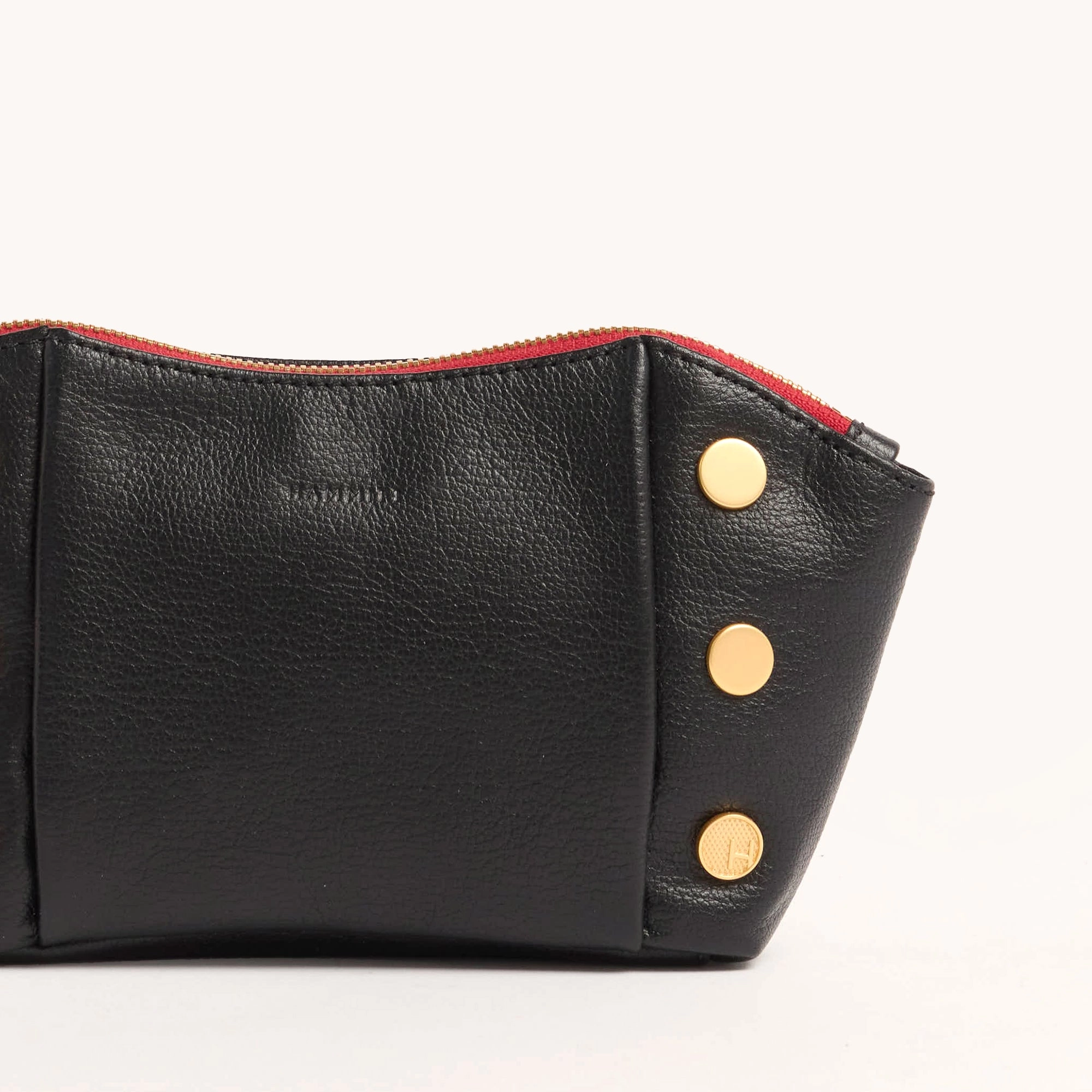 Paul Pocket | Black Press/Brushed Gold Red Zip