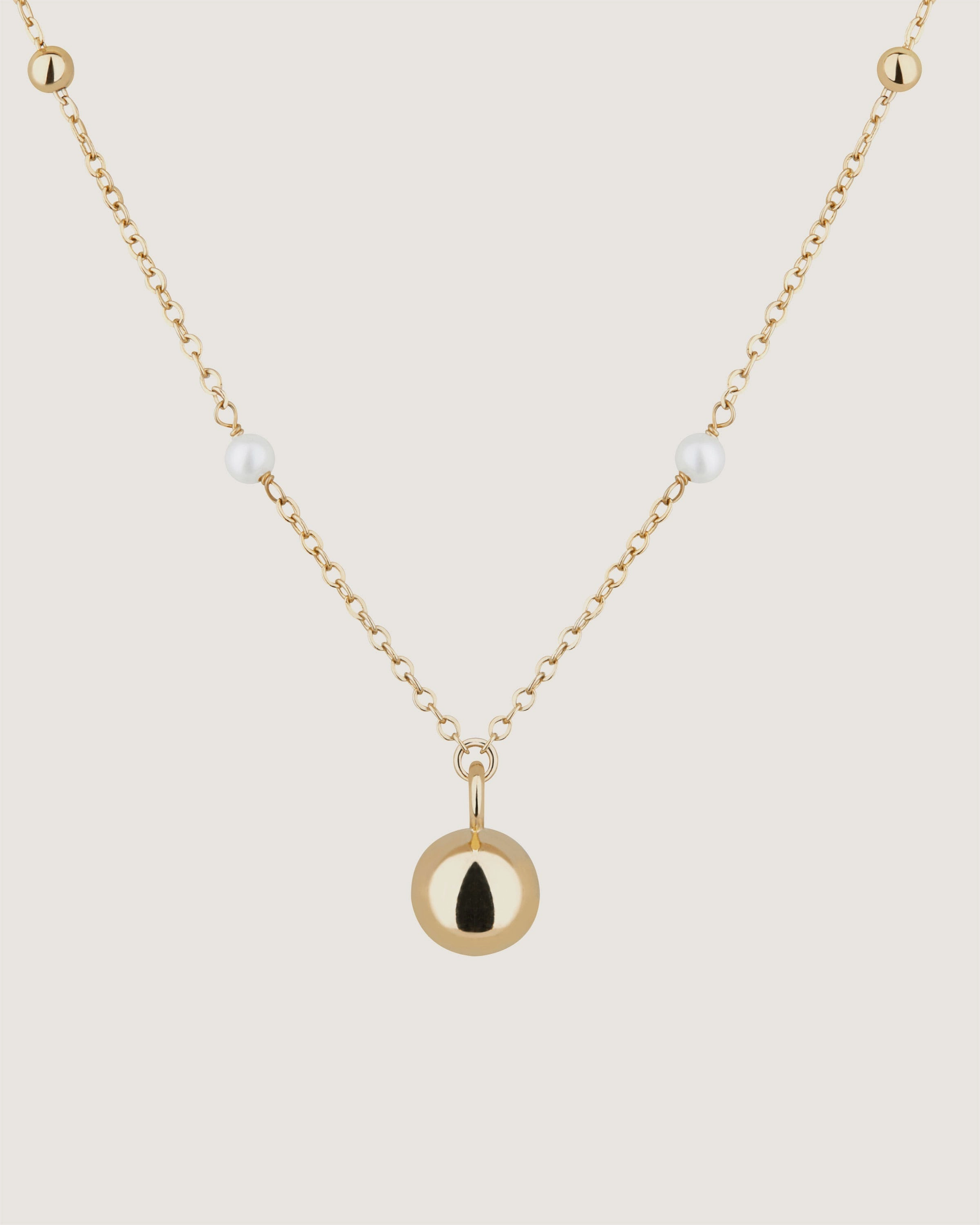 Pearl Chain Bracelet - 22 Carat Gold Gilded