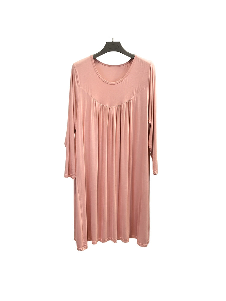 Plus Size Casual Nightgown Midi Loungewear Sleepwear