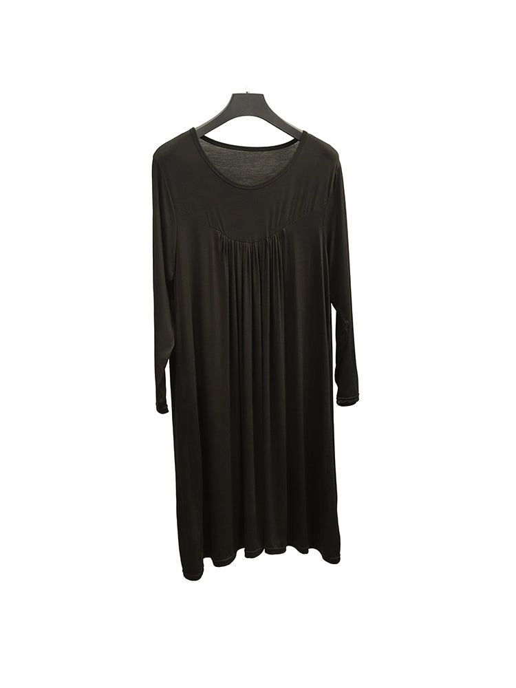 Plus Size Casual Nightgown Midi Loungewear Sleepwear