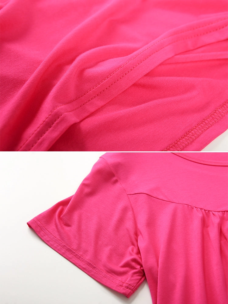 Plus Size Casual Nightgown Midi Loungewear Sleepwear