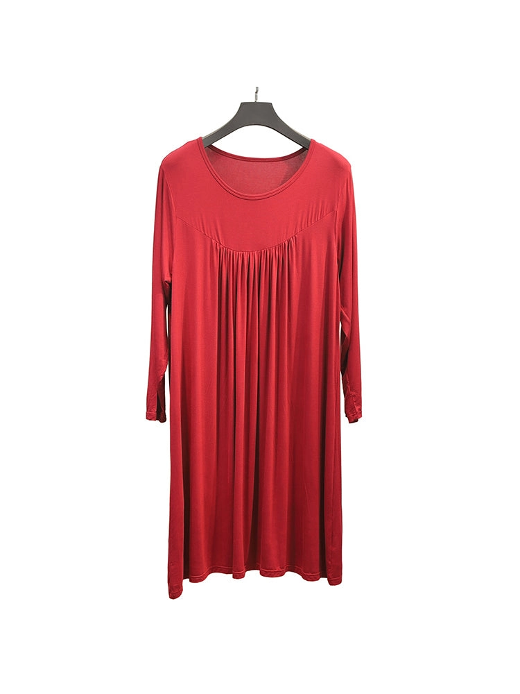 Plus Size Casual Nightgown Midi Loungewear Sleepwear