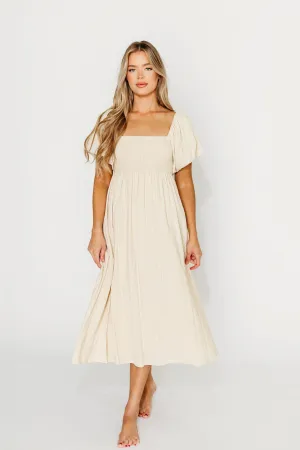 Rosalie Maxi Dress in Linen - Bump-Friendly