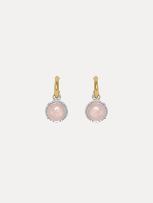 Rose Quartz Cabochon Earrings