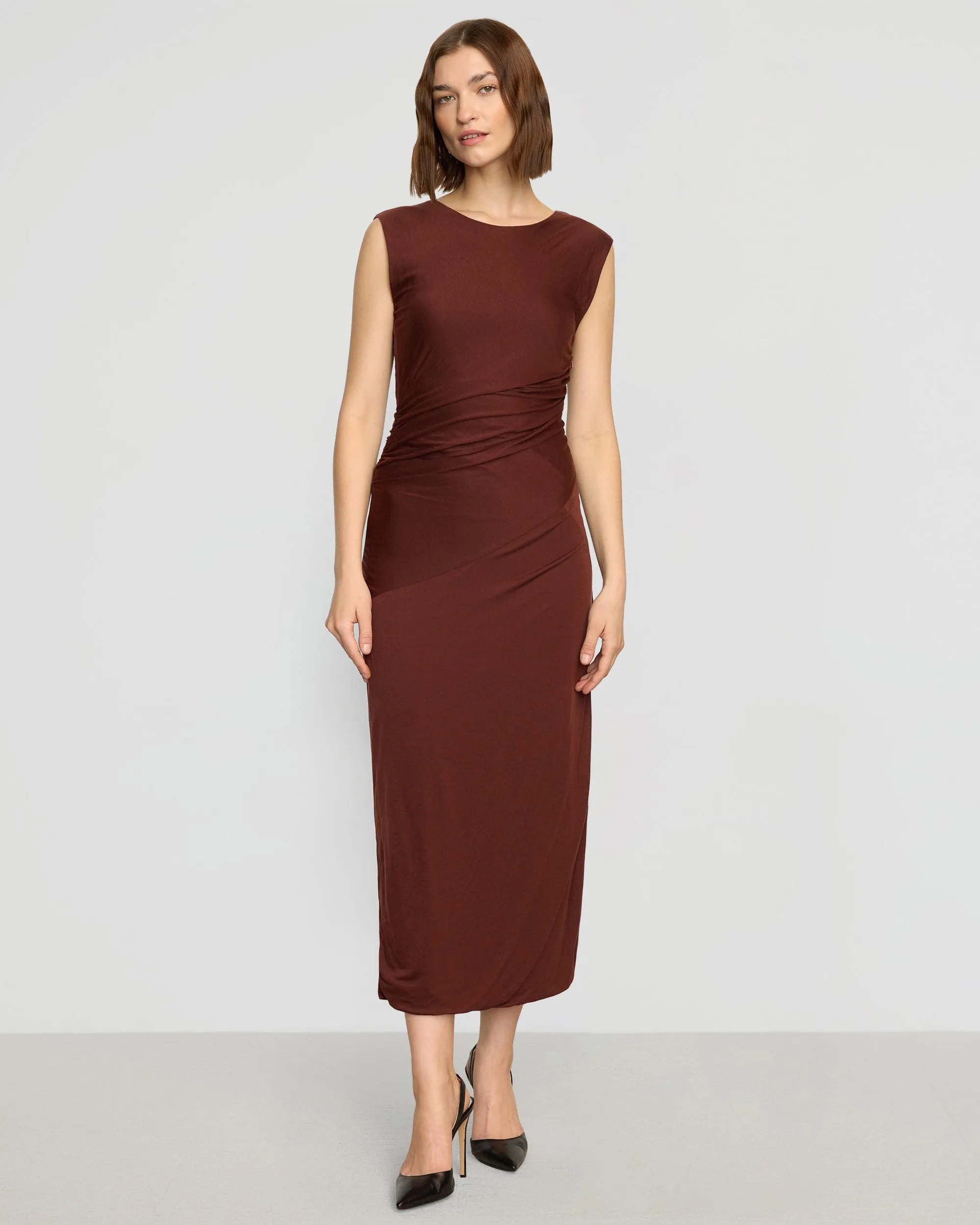 Rowena Twisted Tencel Jersey Dress