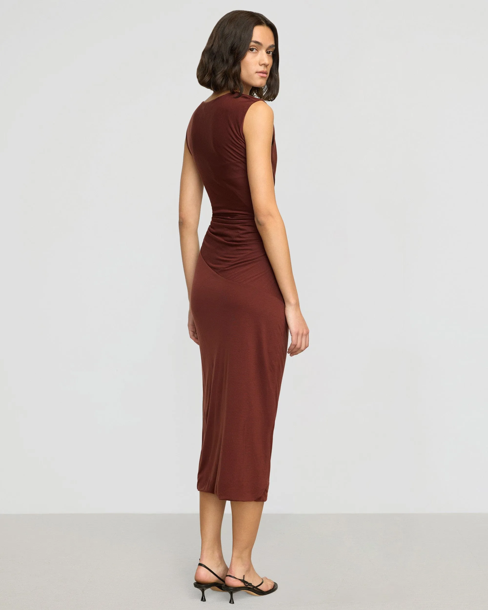 Rowena Twisted Tencel Jersey Dress