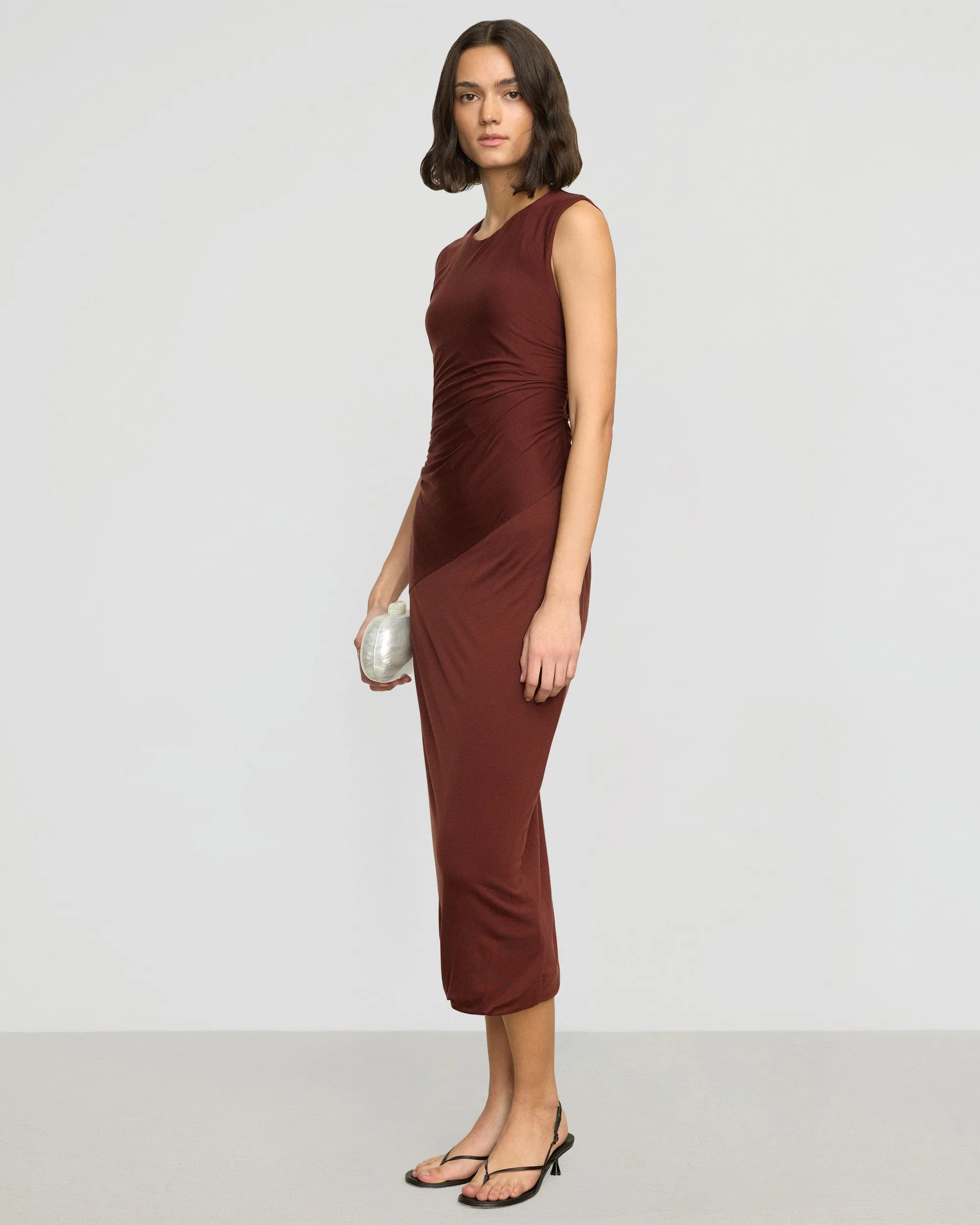 Rowena Twisted Tencel Jersey Dress