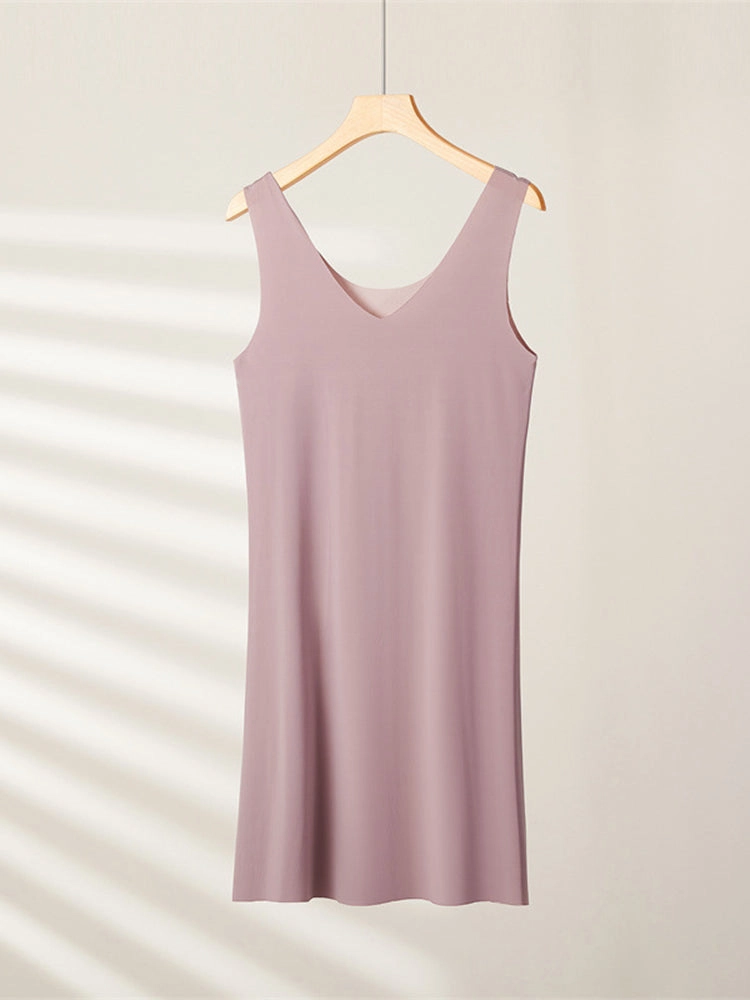 Seamless Short Ice Silk Nightdress