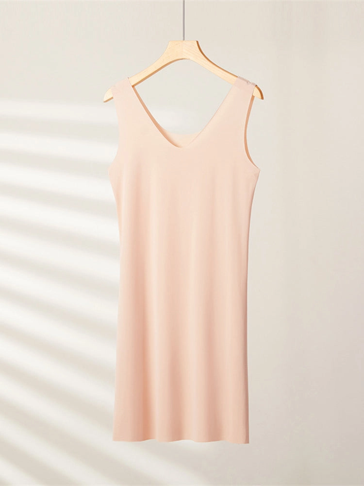 Seamless Short Ice Silk Nightdress