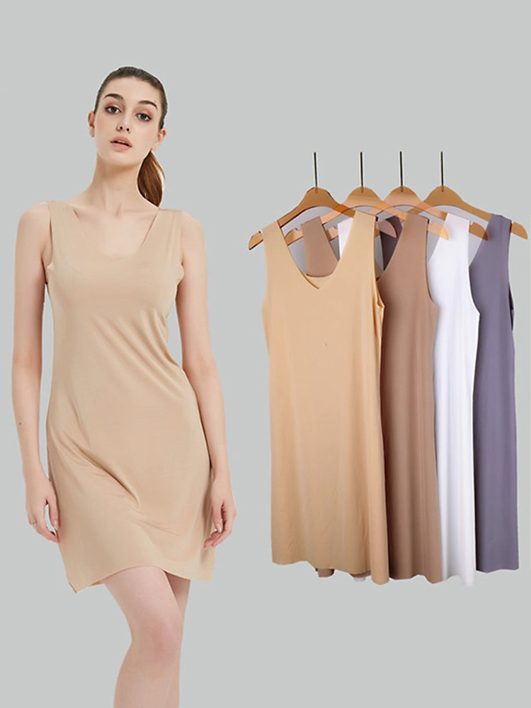 Seamless Short Ice Silk Nightdress