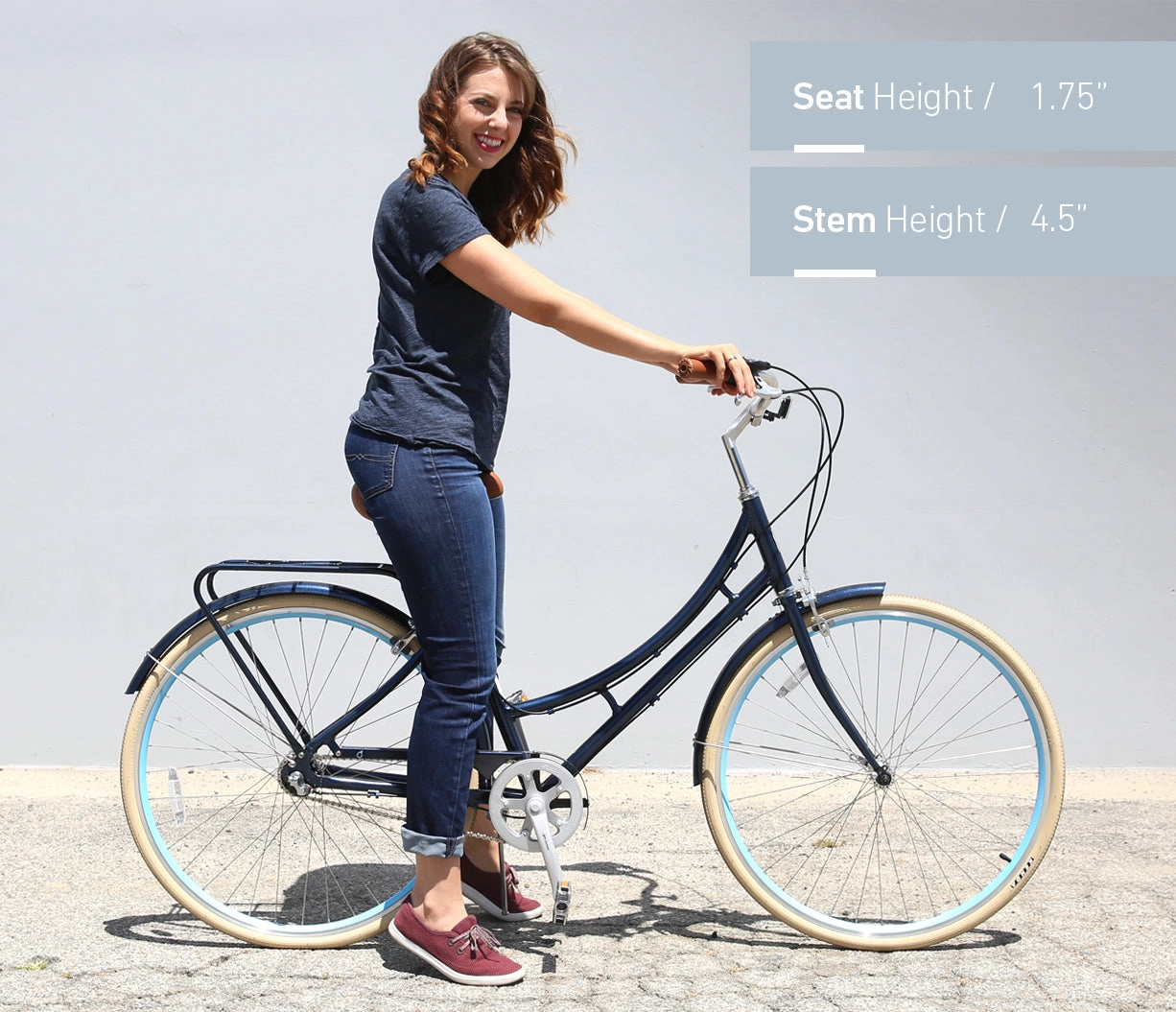 sixthreezero Ride in the Park Women's 7 Speed Touring City Bike with Rear Rack