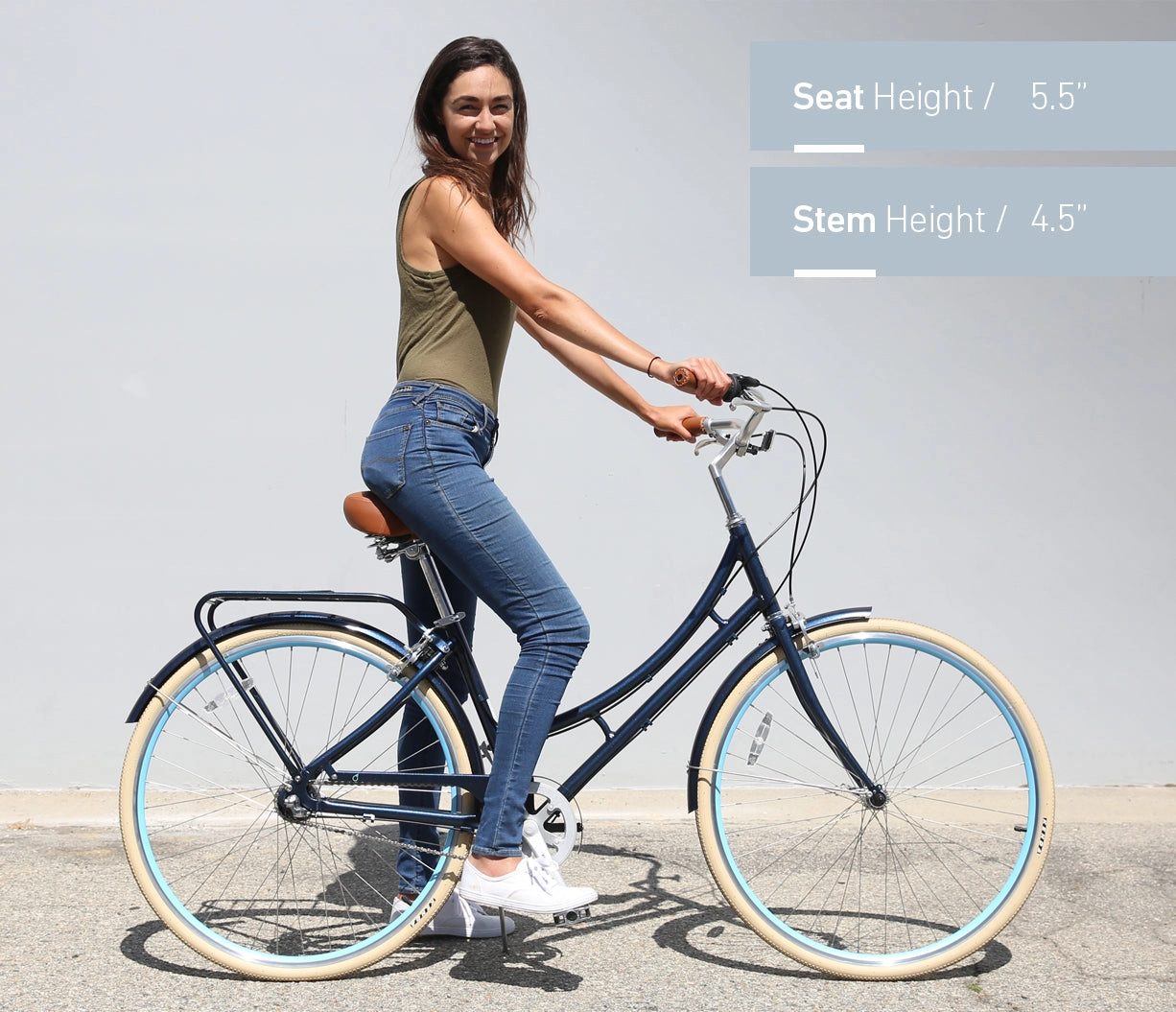 sixthreezero Ride in the Park Women's 7 Speed Touring City Bike with Rear Rack