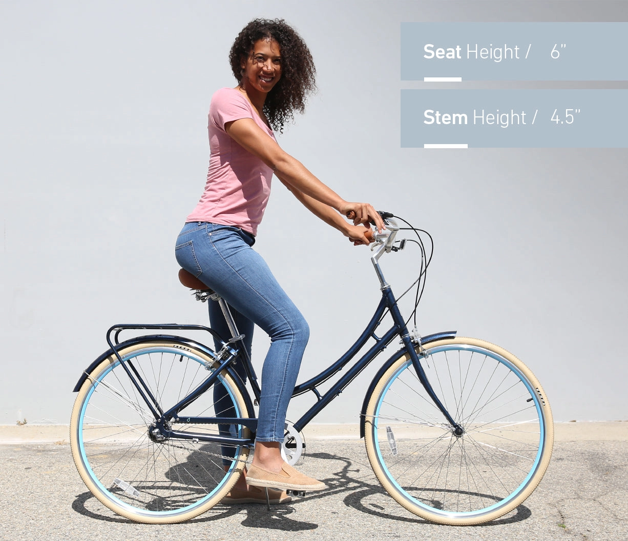 sixthreezero Ride in the Park Women's 7 Speed Touring City Bike with Rear Rack